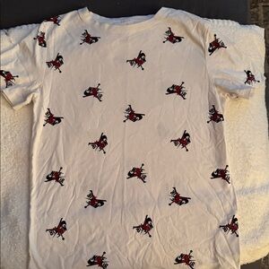 Jordan White Tee with Red and Black Logo